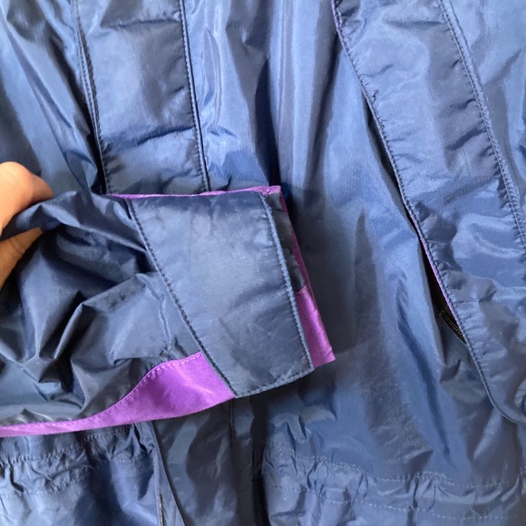 Marmot Gore•Tex Nylon Jacket Women's Medium Purple Navy Hooded - Picture 4 of 12